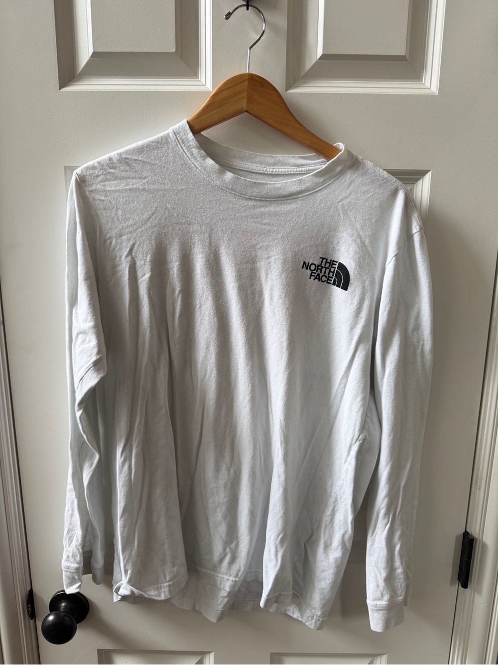 The North Face White Long-Sleeve Logo Tee